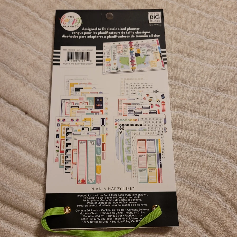 The Happy Planner TRAVEL Sticker Sheets